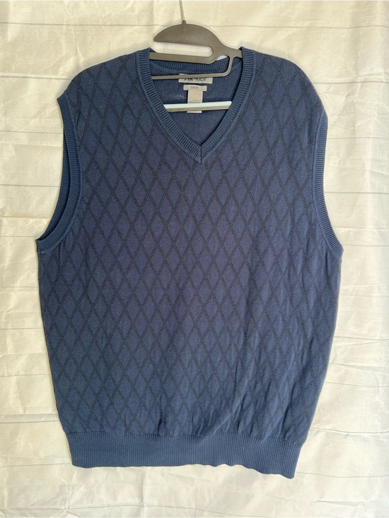 Spring+Mercer Other - Spring & Mercer Blue Argyle V-Neck Sweater Vest Large